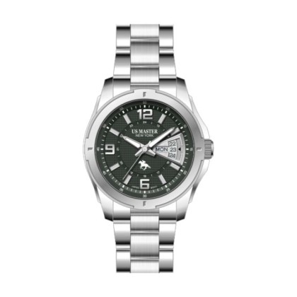 U.S Master Polo Club USM-FB04-SL-GN Butterfly Clasp Men Watch